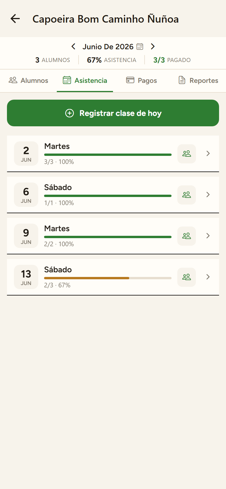 Pasa lista en segundos